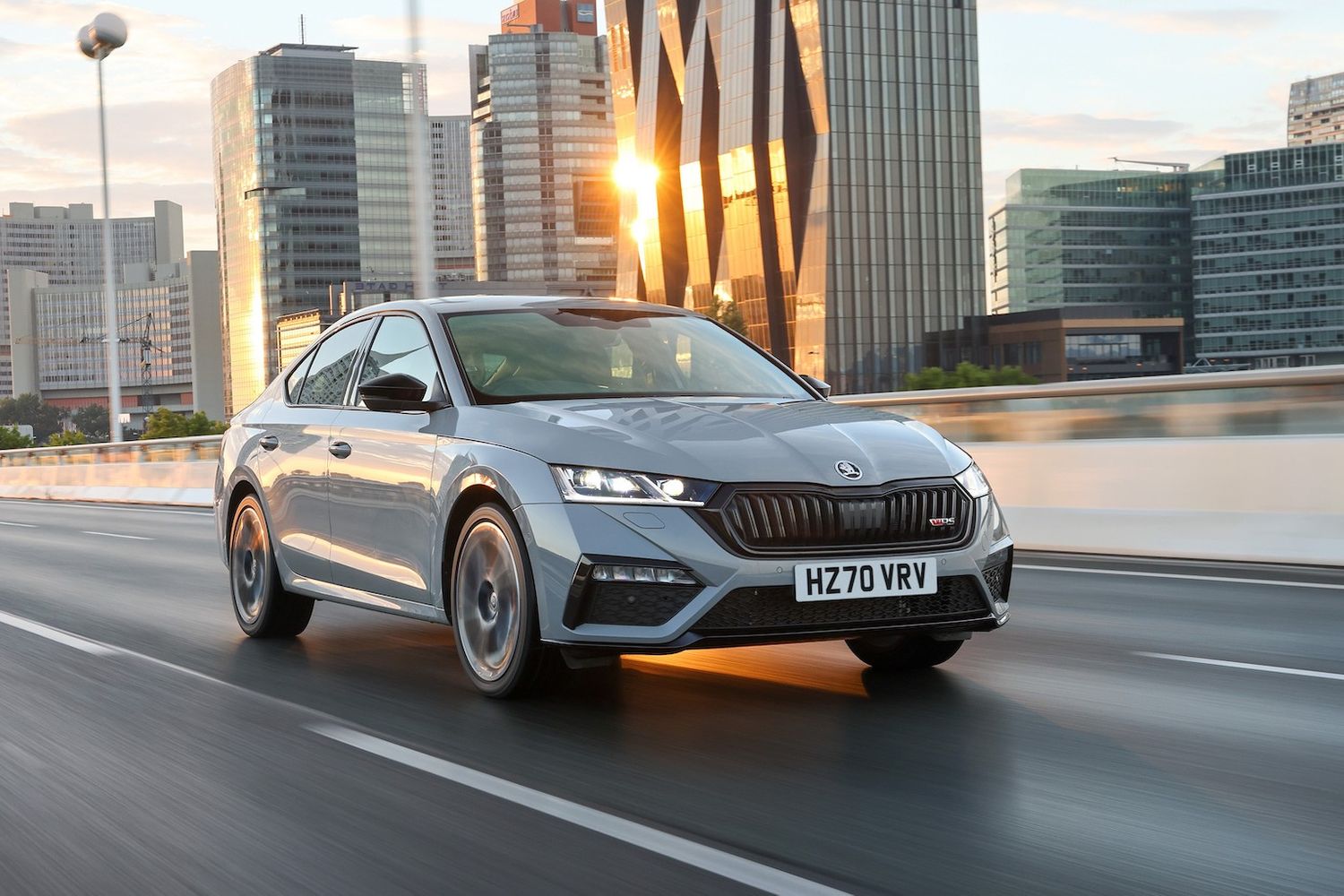 2 Skoda Octavia vRS iV PHEV electric car city